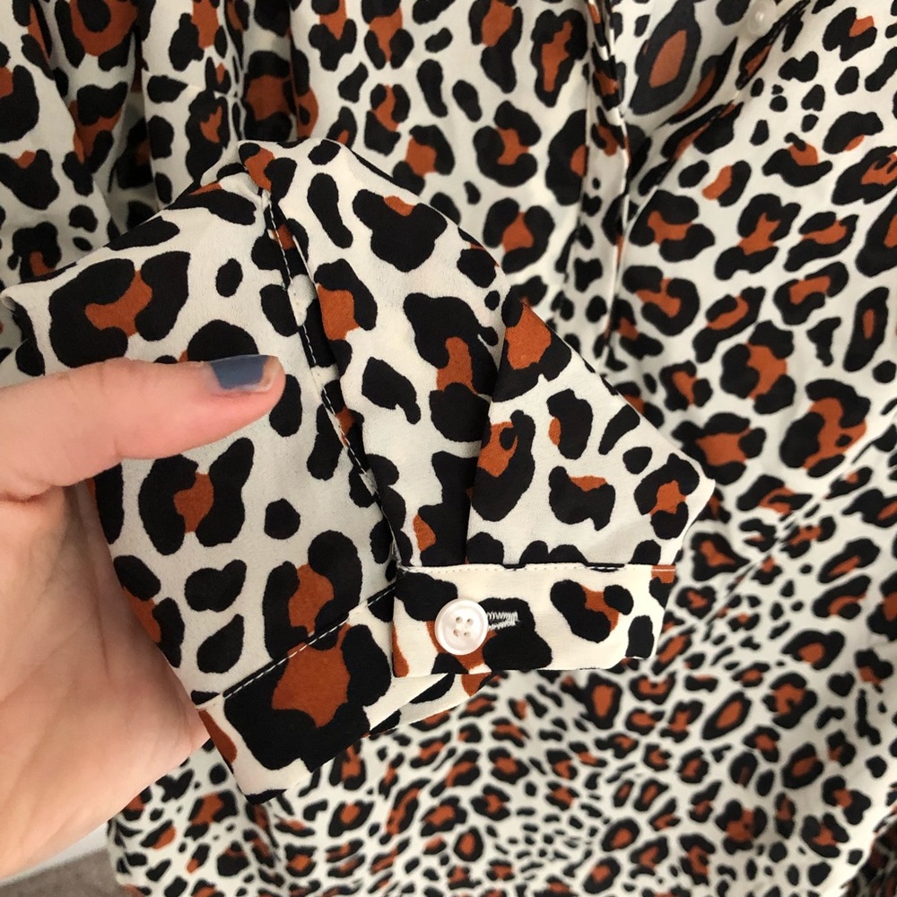 Talbots Cheetah/Leopard Print Button Blouse - image 4